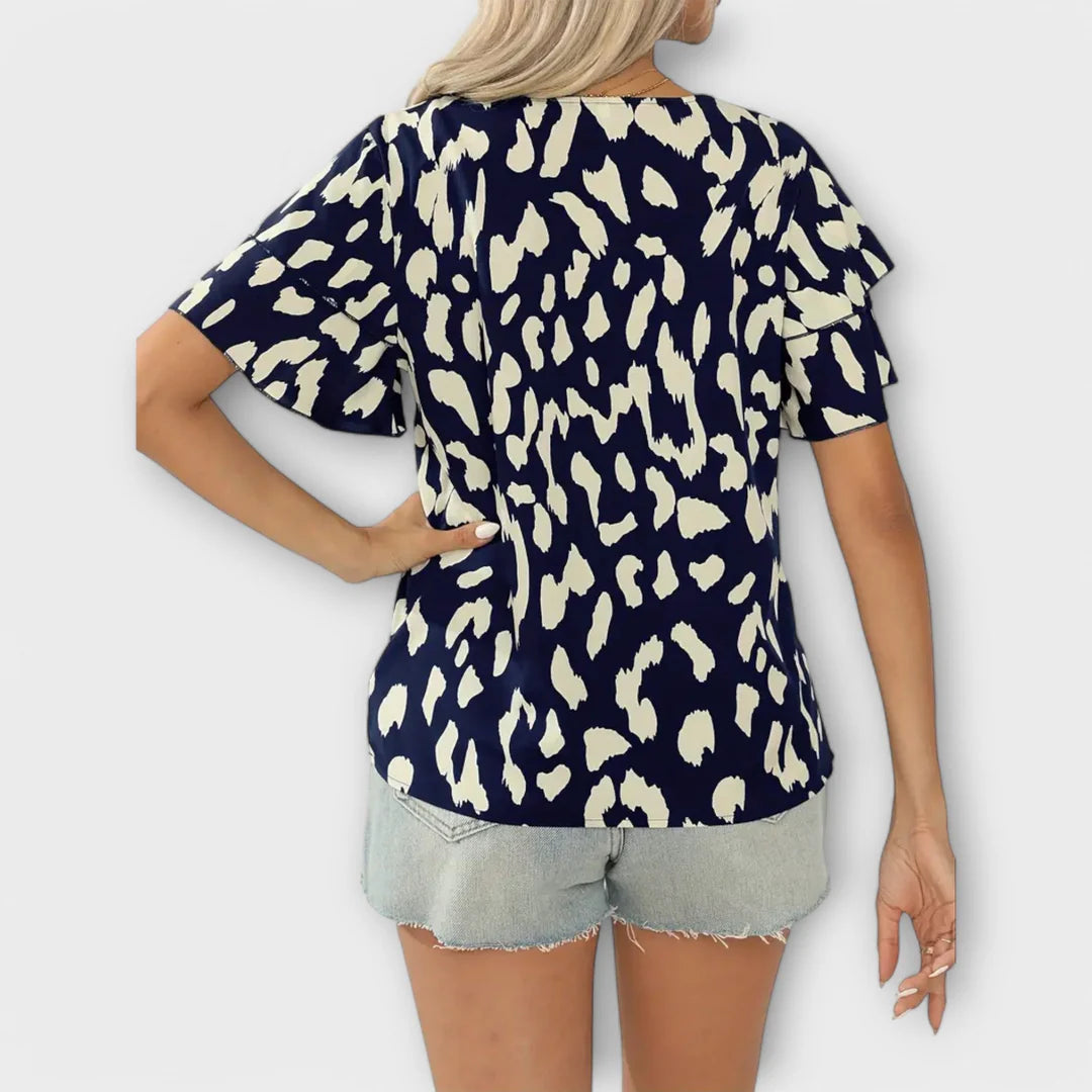 Casual Blouse met Ronde Halslijn