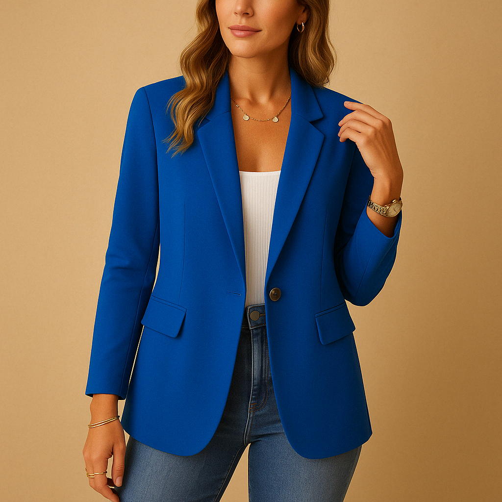 Getailleerde blazer met comfortabele pasvorm voor dames | Lara