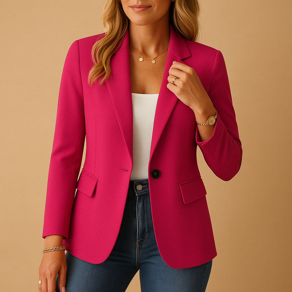 Getailleerde blazer met comfortabele pasvorm voor dames | Lara
