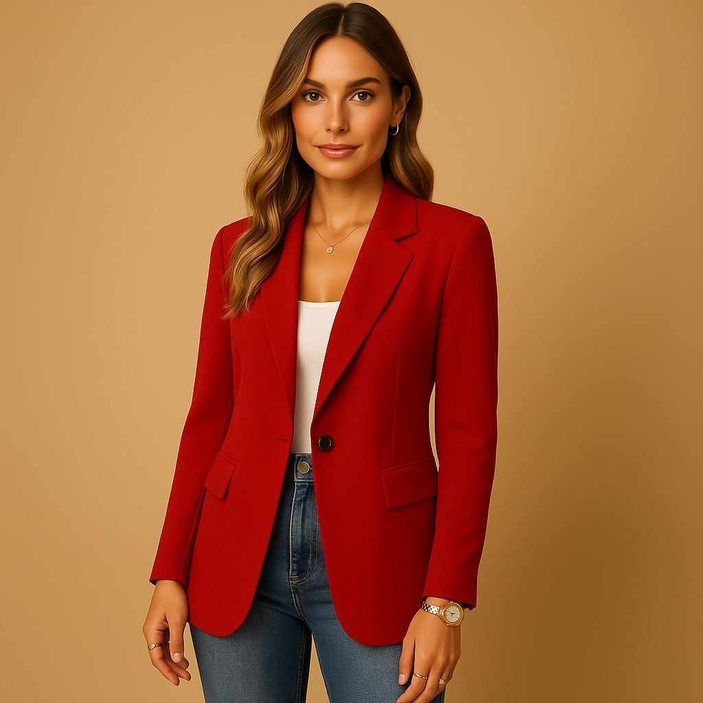 Getailleerde blazer met comfortabele pasvorm voor dames | Lara